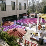 The Majestica Patio set for a Outdoor Ceremony