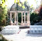 The Marble Gazebo set for a outdoor Wedding Ceremony