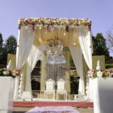 The Majestica Patio set for a Ceremony